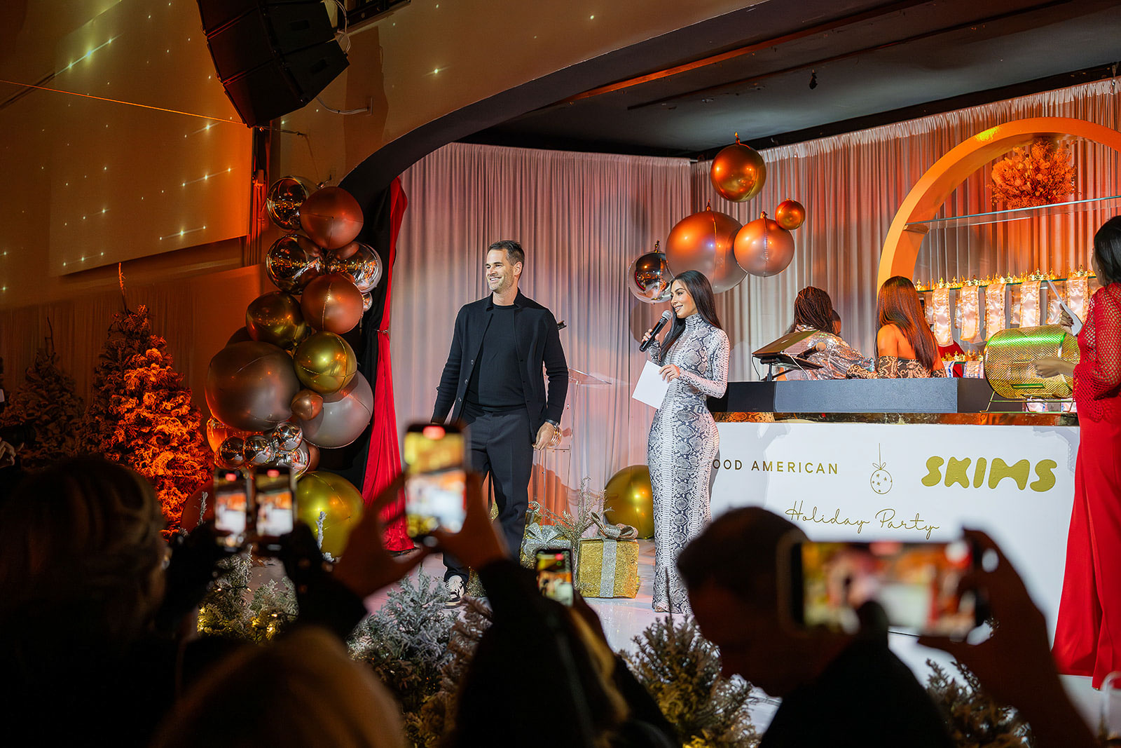 Kim Kardashian at Candela La Brea for SKIMS Holiday Gala- Corporate Event Venue Five Corporate Event Ideas | Kim Kardashian's Holiday Gala at Candela La Brea