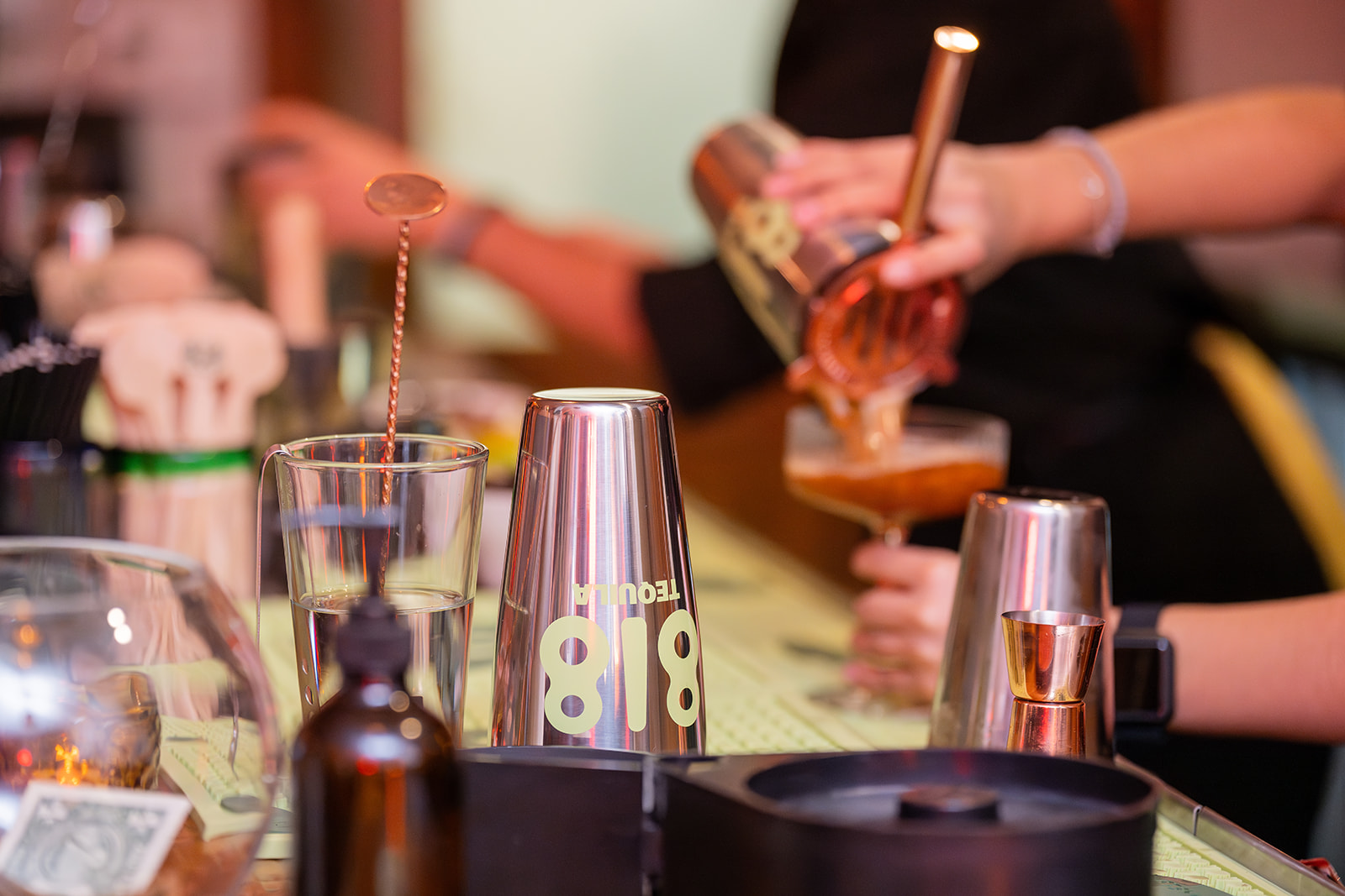 12.14.2023 - Good American Skims Holiday Party Candela La Brea | Corporate Event Venue Near Santa Monica | Bar
